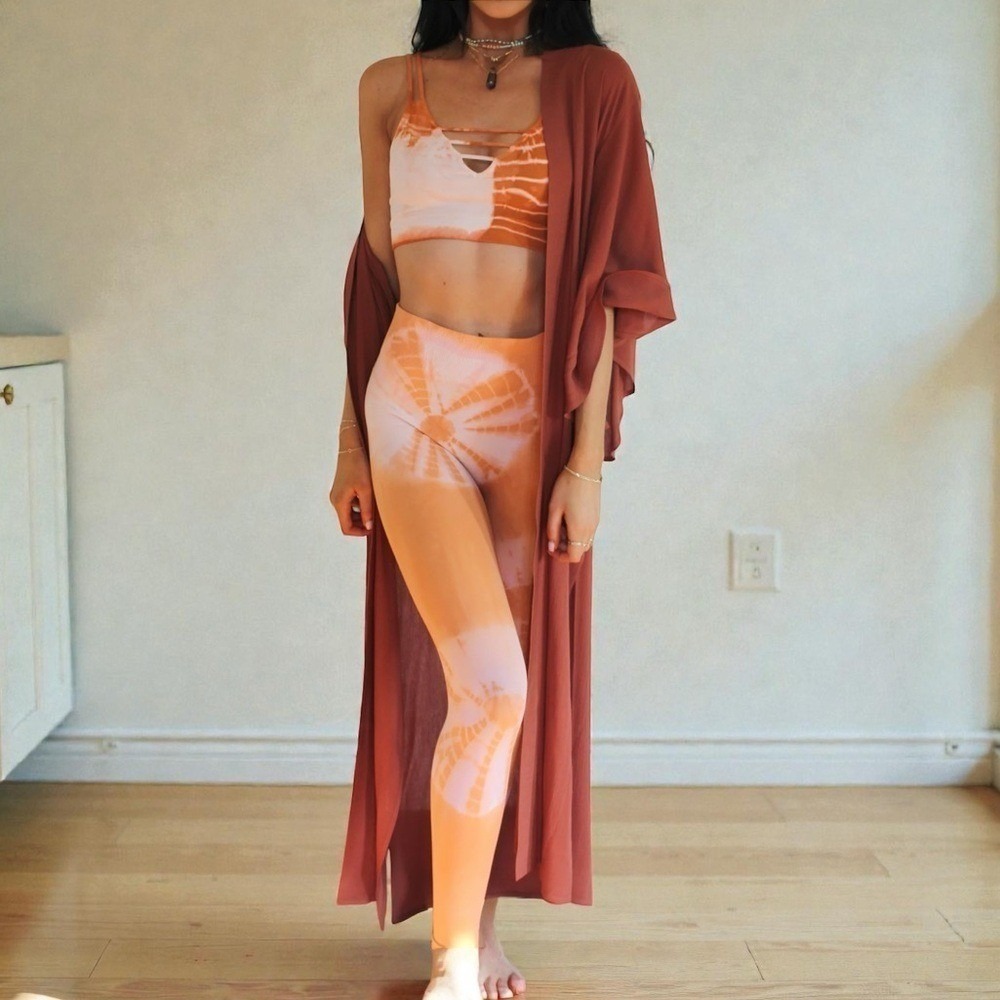 Daughters of Culture Rust Butterfly Robe Kimono Open Cardigan‎ Womens One Size